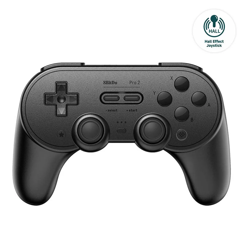 8BitDo Pro 2 Bluetooth-handkontroll (Hall Effect) – svart