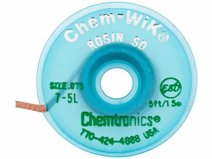 Chemtronics Chem-Wik Rosin SD Desoldering Braid, 1.9 mm × 1.5 m